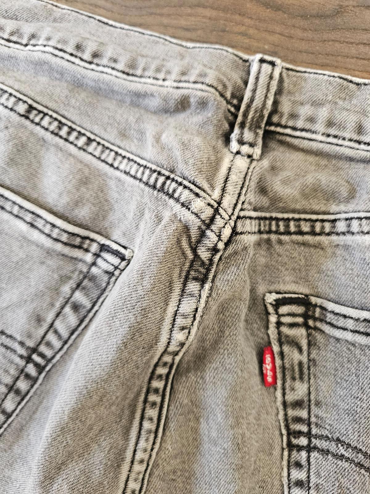Levi's Mens Grey Jeans 511 Slim Fit - W32/34L - Denim Trousers Bottoms