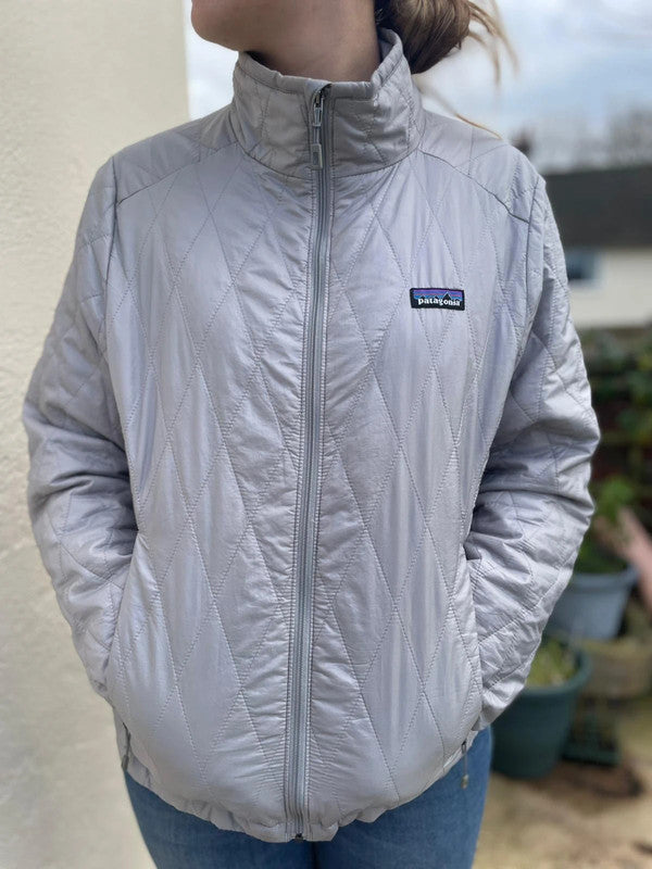 Patagonia Grey Womens Quilted Style Puffer Jacket - M/Medium