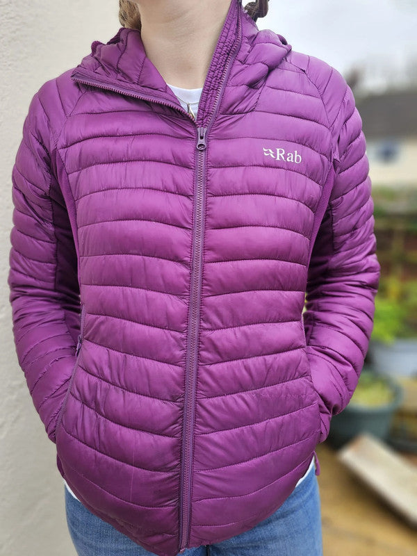 Womens Rab Lightweight Purple Puffer Hiking/Casual Jacket - 10