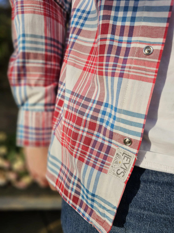 Levi's Long Sleeve Multicolour Check Checkered Shirt - M/Medium