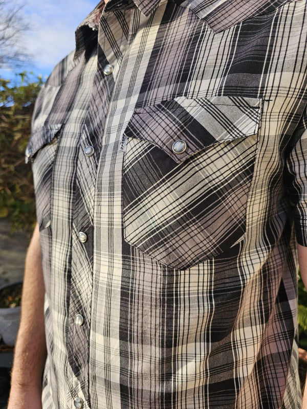 Levi's Short Sleeve Multicolour Check Checkered Shirt - L/Large