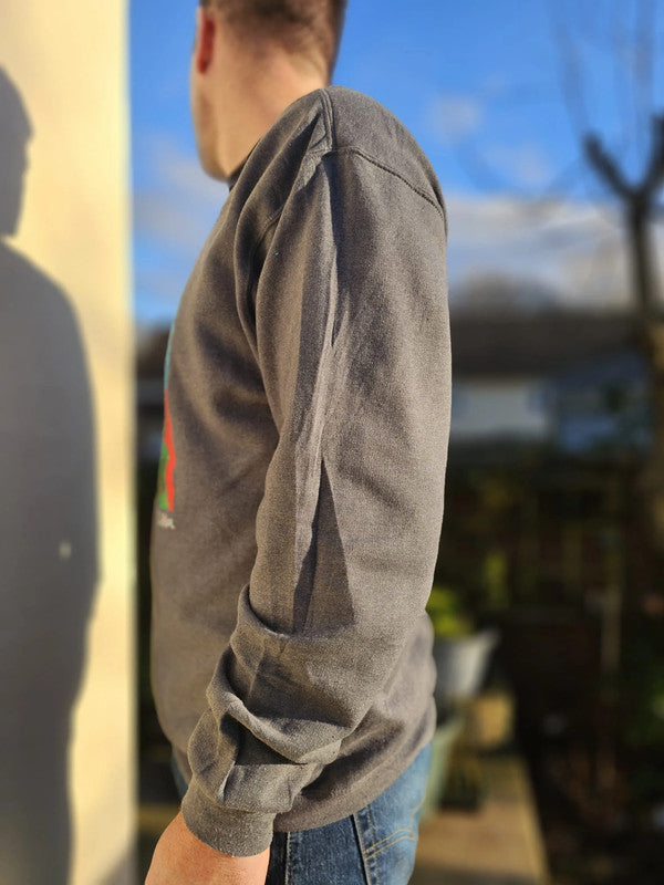 Unisex Grey Poetic Justice Tupac Pullover Hoodie - M/Medium