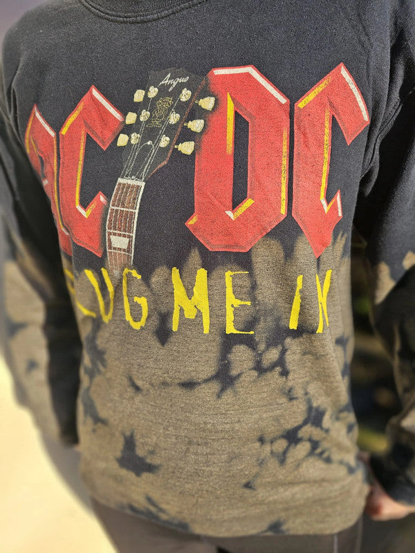 ACDC 'Plug Me In' Pullover Sweatshirt/Jumper - S/Small