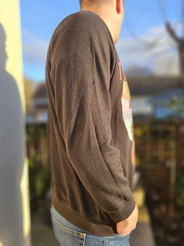 The Rolling Stones Big Print Black Pullover Jumper/Sweatshirt - XL/Extra Large