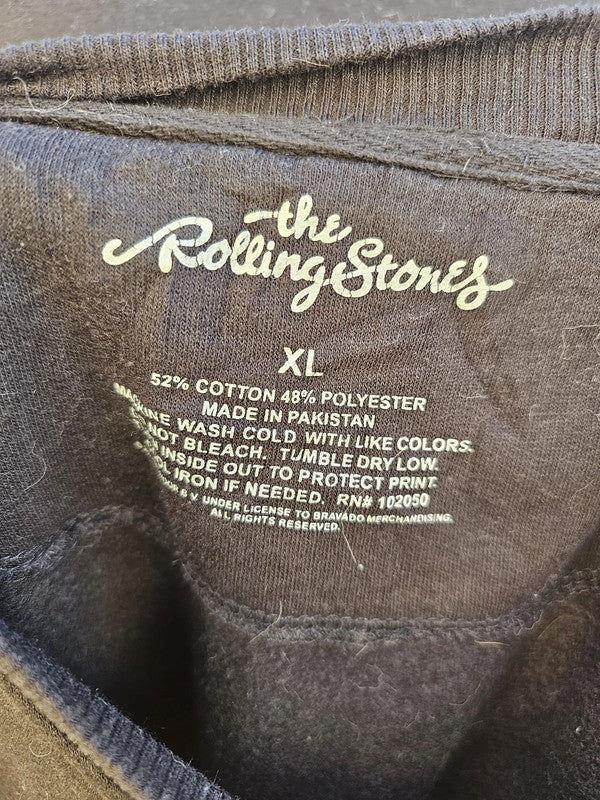 The Rolling Stones Big Print Black Pullover Jumper/Sweatshirt - XL/Extra Large