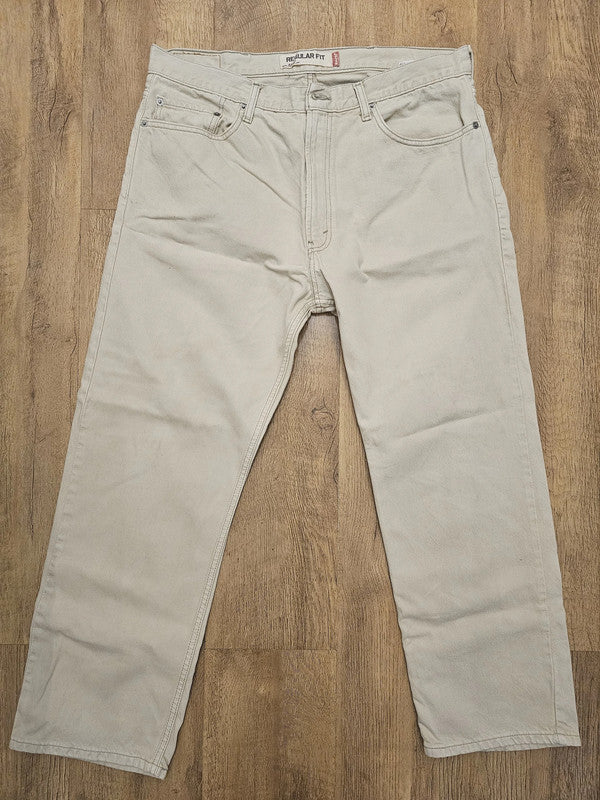 Levi's Cream Jeans 505 Regular Fit - W36/28L