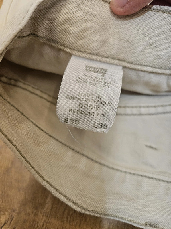 Levi's Cream Jeans 505 Regular Fit - W36/28L