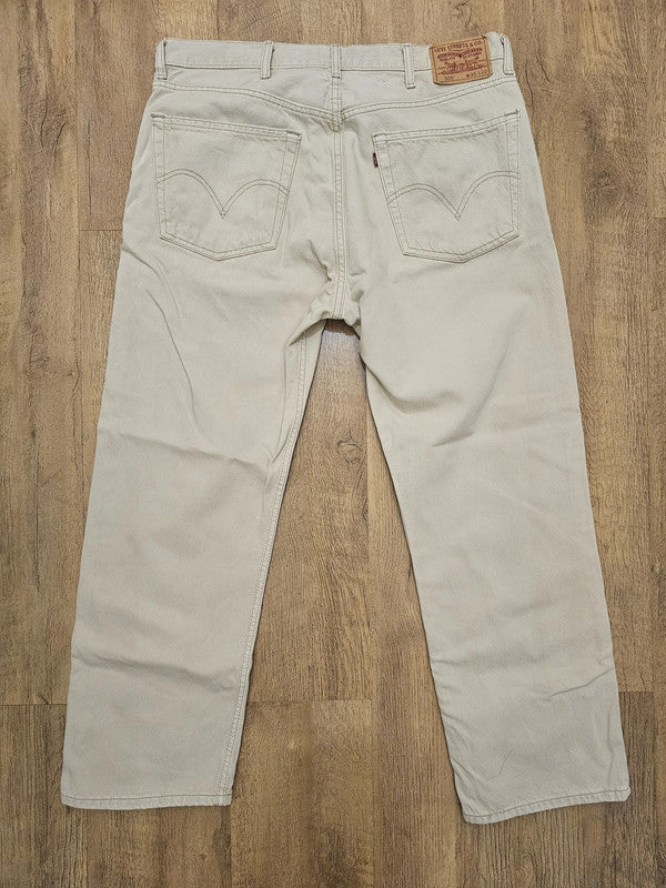Levi's Cream Jeans 505 Regular Fit - W36/28L