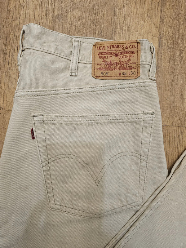 Levi's Cream Jeans 505 Regular Fit - W36/28L