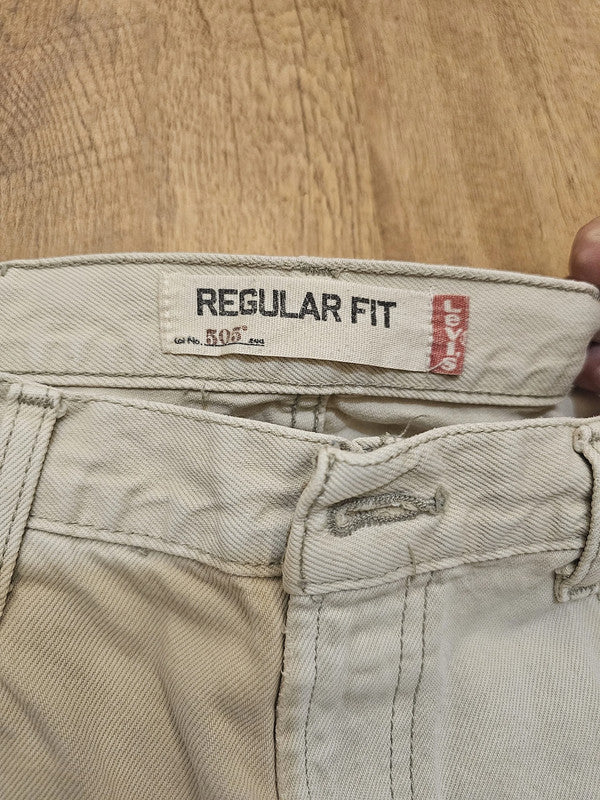 Levi's Cream Jeans 505 Regular Fit - W36/28L