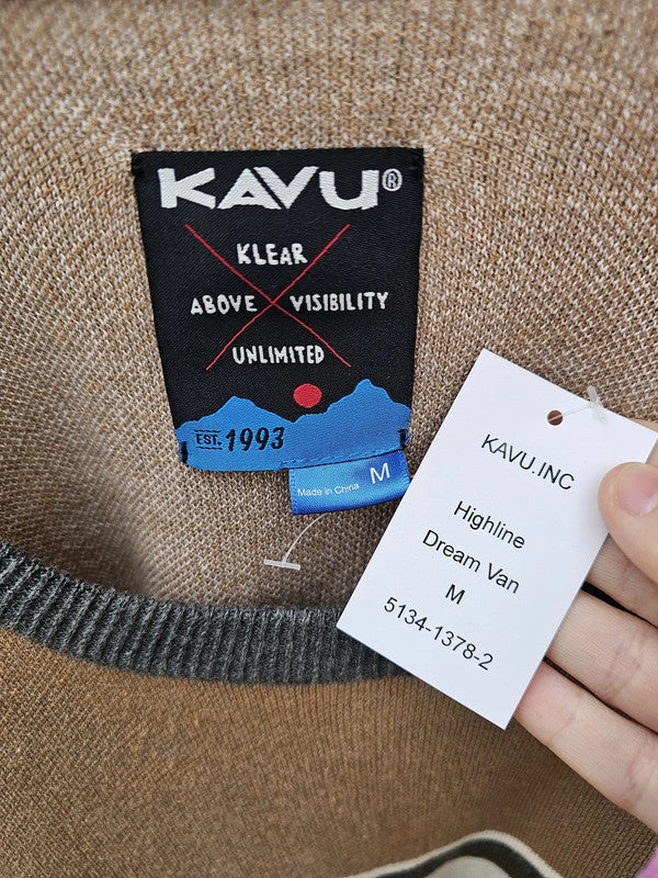 Kavu Dream Van Mens Crew Neck Pullover Jumper Sweater Campervan/Motorhome/RV - M/Medium
