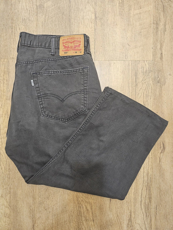 Levi's Grey Jeans 505 Regular Fit - W37/22L