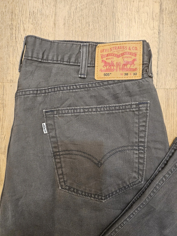 Levi's Grey Jeans 505 Regular Fit - W37/22L