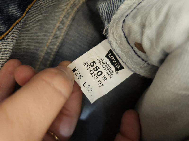 Levi's Blue Ripped Jeans 550 Relaxed Fit - W37/26L