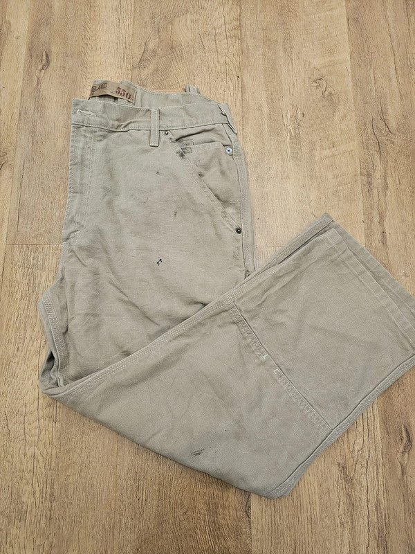 Levi's Beige Carpenter Jeans 550 Relaxed Fit - W36/27L