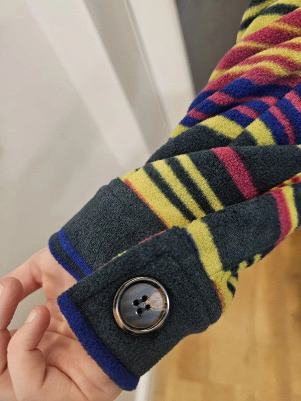 Kavu Claremore Multi Colour Pullover Button Up fleece Jumper - S/Small M/Medium
