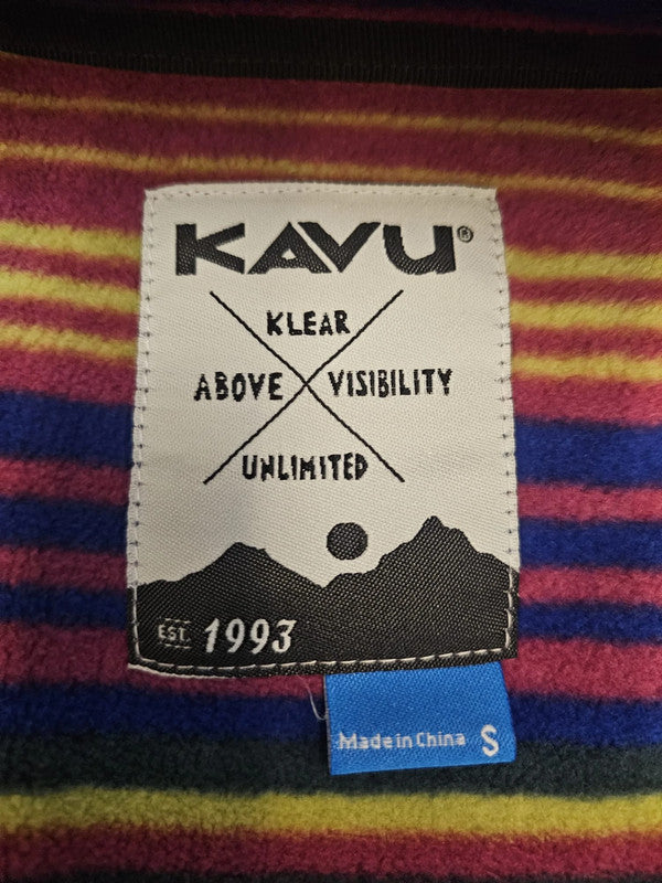 Kavu Claremore Multi Colour Pullover Button Up fleece Jumper - S/Small M/Medium