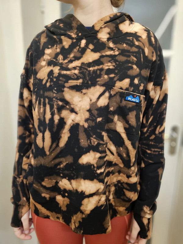 KAVU En Route Pull Over Tie Dye Hoodie - Small/Medium - New With Tags
