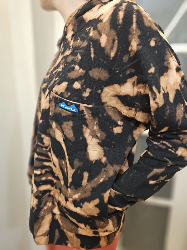 KAVU En Route Pull Over Tie Dye Hoodie - Small/Medium - New With Tags