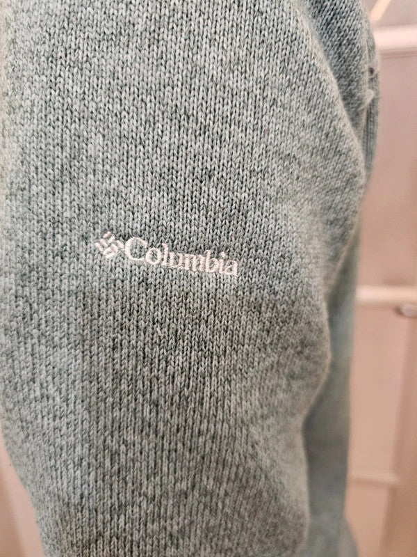 Columbia Full Zip Teal/Red Fleece Jacket - M/Medium