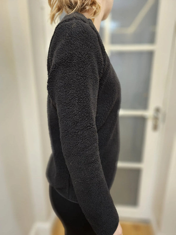 Womens Black Columbia West Bend Sherpa Crew Neck Fleece Jumper - M/Medium