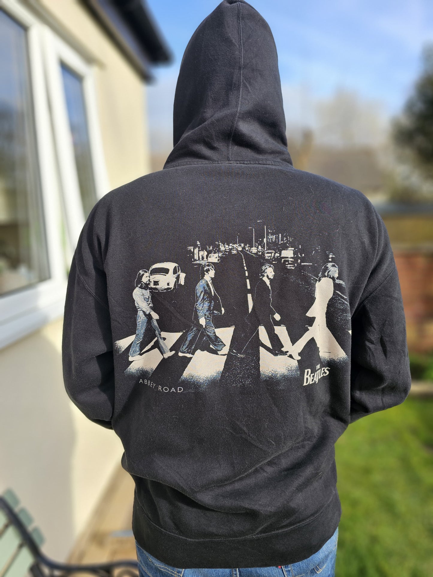 The Beatles Abbey Road Black Full Zip Up Hoodie - XL/Extra Large