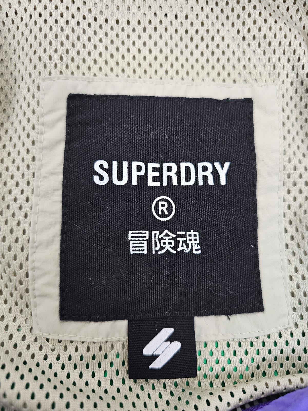 Superdry Colour Block Womens Pullover 1/4 Zip Windbreaker Jacket - UK 12