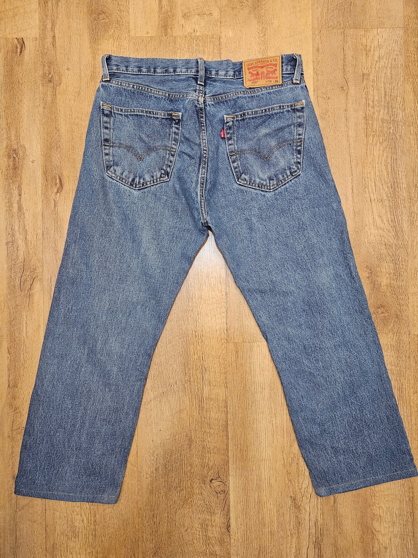 Levi's Blue Jeans 505 Regular Fit - W33/24L