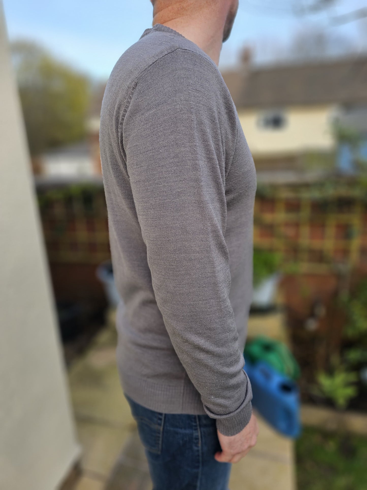 Airwalk Grey Knitted Style Pullover Sweater Jumper - L/Large