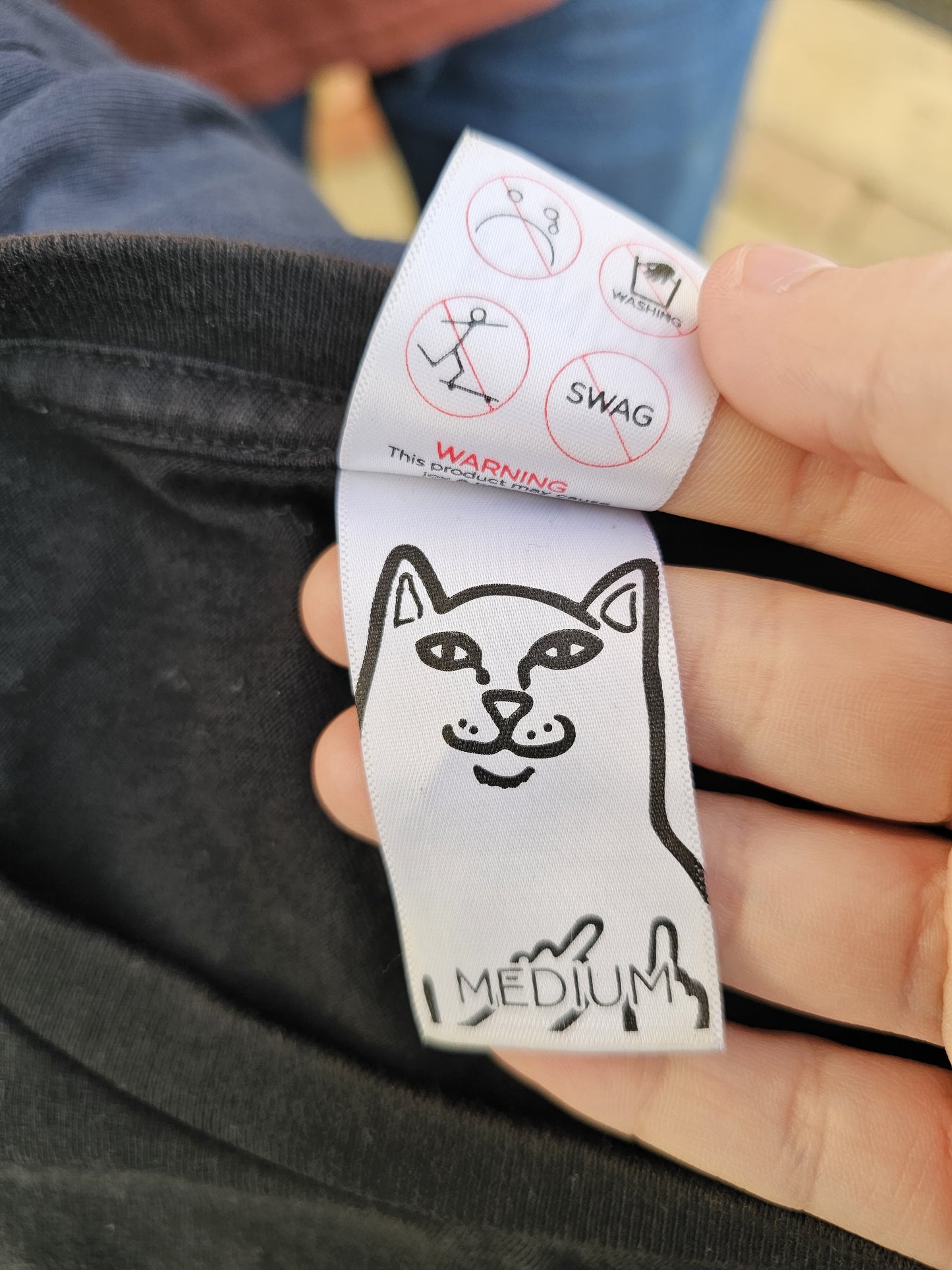 Awesome RipNDip Black Pocket T-Shirt Top Tee Short Sleeve M/Medium
