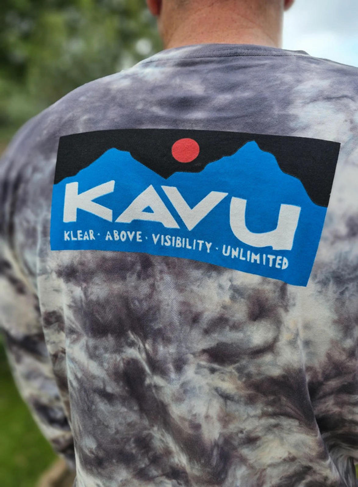 Mens KAVU Long Sleeve Smoke Tie Dye T-Shirt/Top - M/Medium