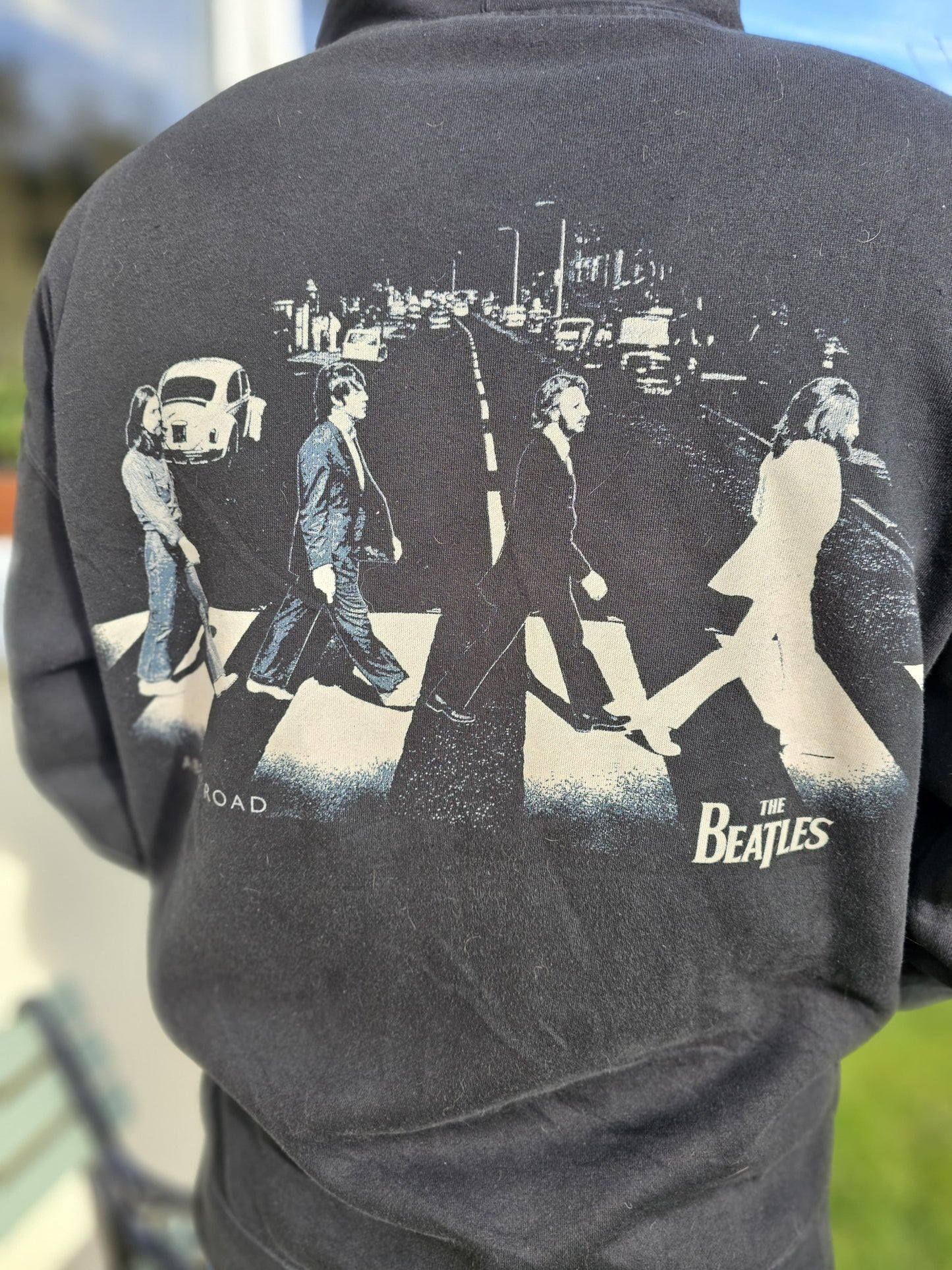 The Beatles Abbey Road Black Full Zip Up Hoodie - XL/Extra Large