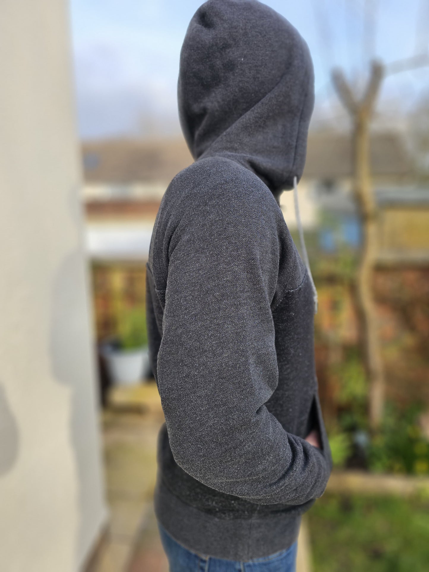 Billabong Pullover Dark Grey Hoodie 1/2 Zip Jumper - L/Large