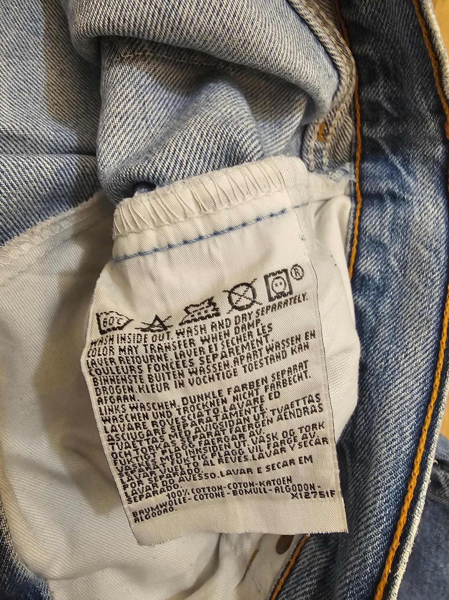 Levi's Vintage Orange Tab Blue Jeans 615 Straight Fit - W39/30L
