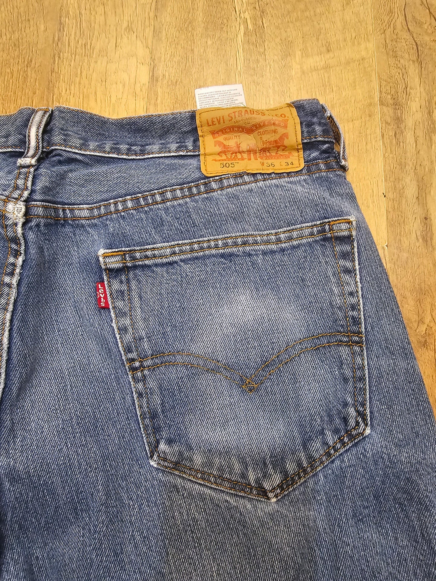 Levi's Blue Jeans 505 Regular Fit - W36/33L