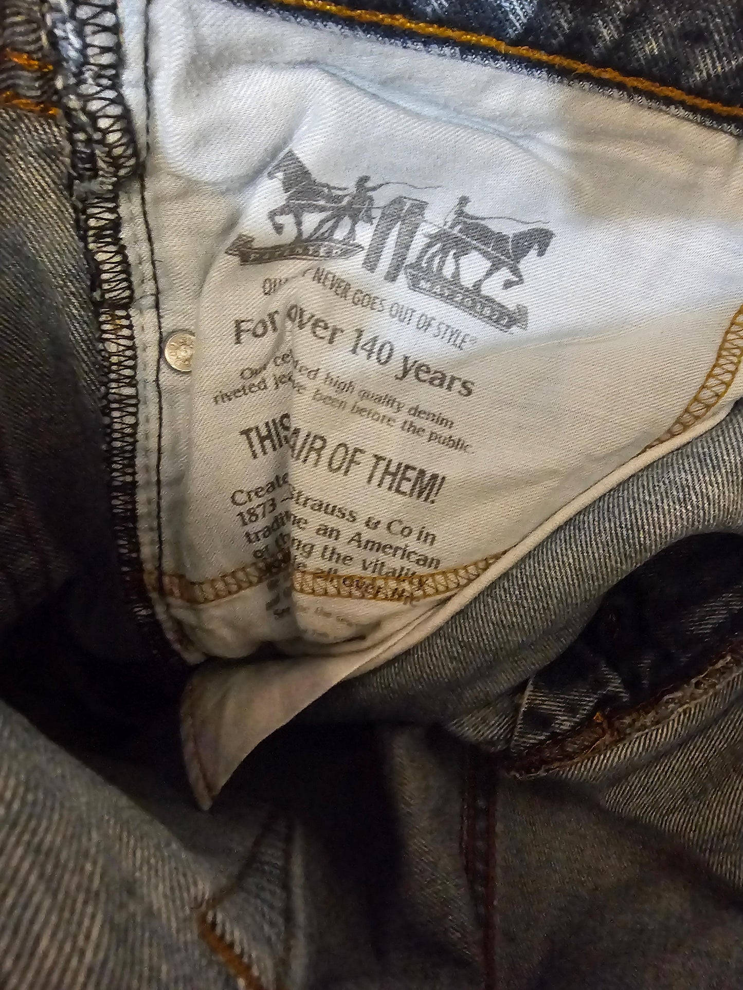 Levi's Blue Jeans 505 Regular Fit - W36/33L