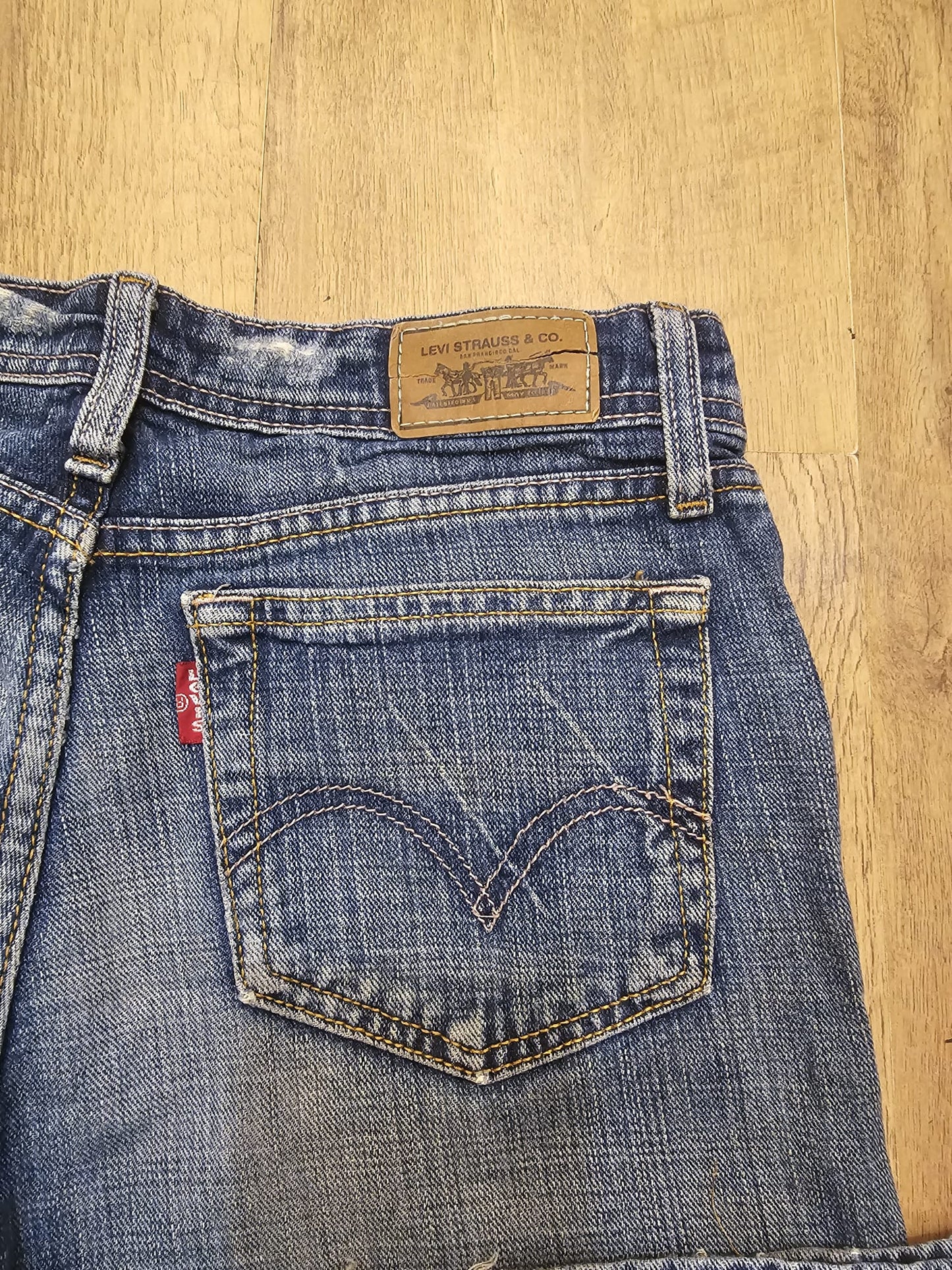 Levi's Womens Blue Jeans 518 Super Low Bootcut Fit - W29/32L