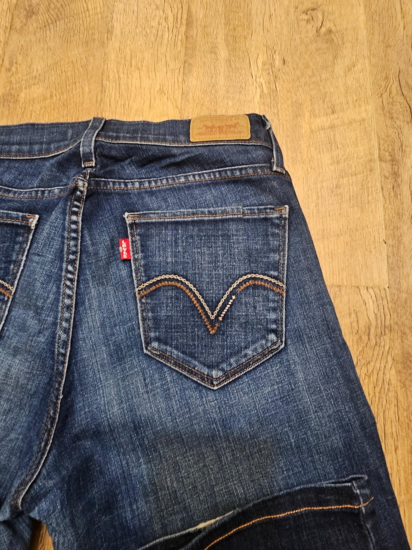 Levi's Womens Blue Jeans 529 Curvy Boot Cut Fit - W27/30L