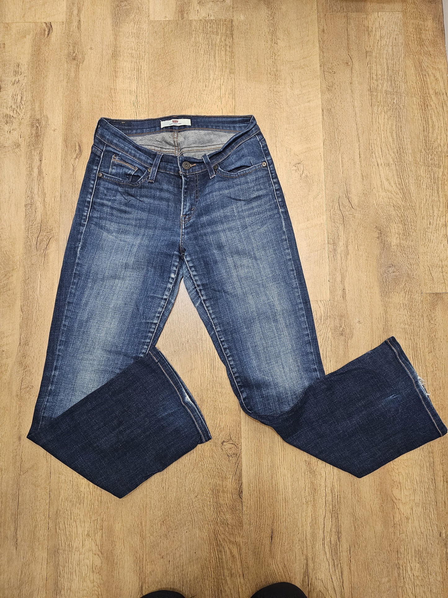 Levi's Womens Blue Jeans 529 Curvy Boot Cut Fit - W27/30L