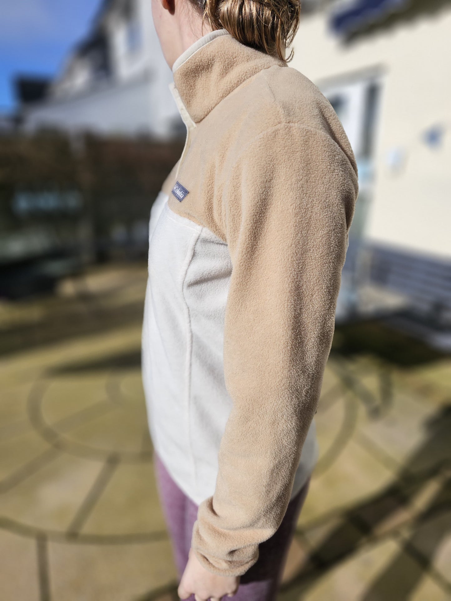Columbia Pullover Button Up Snap Fleece Jumper - S/Small