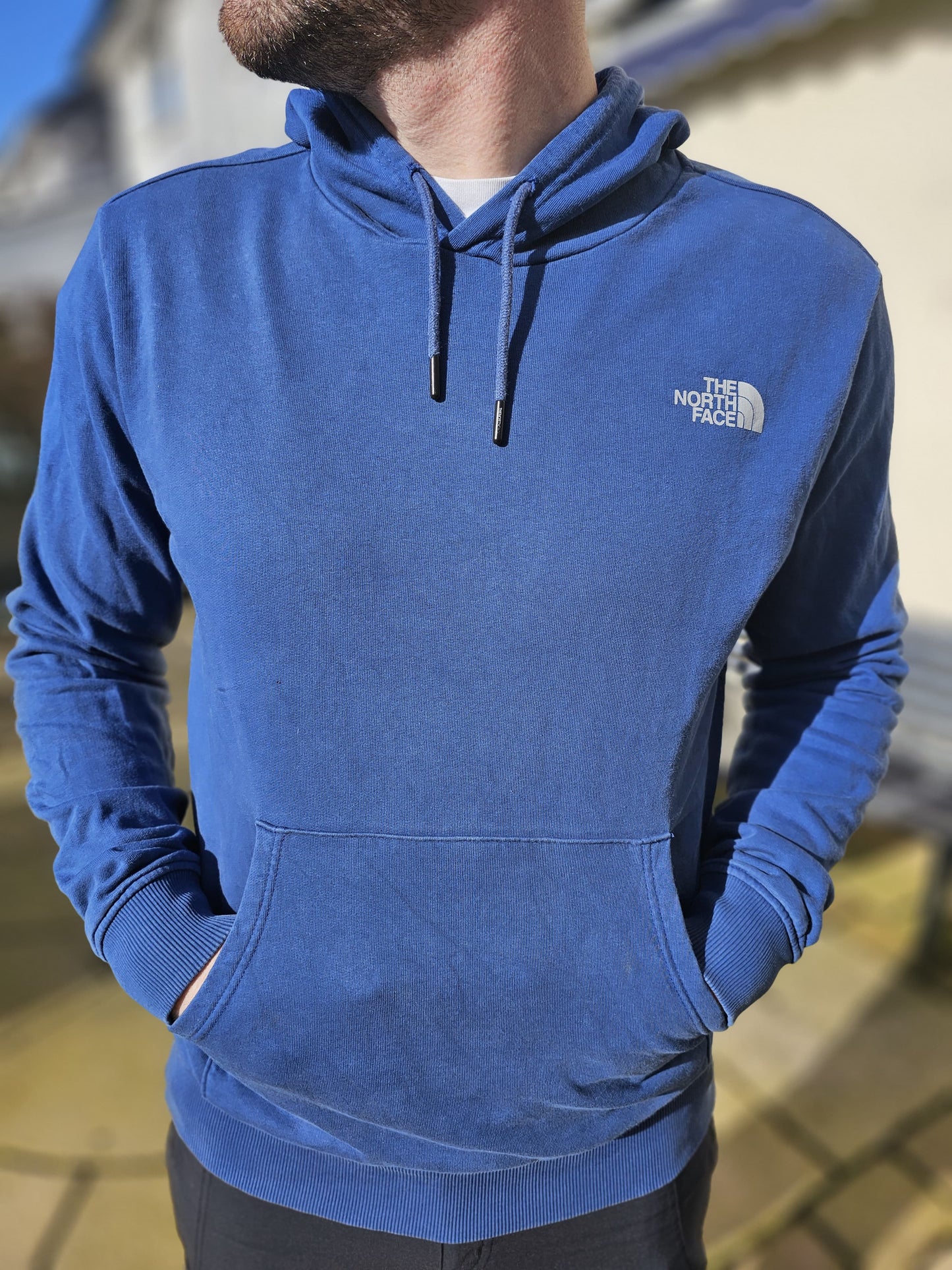 The North Face Smart Blue Mens Printed Hoodie Hoody - LG/Large