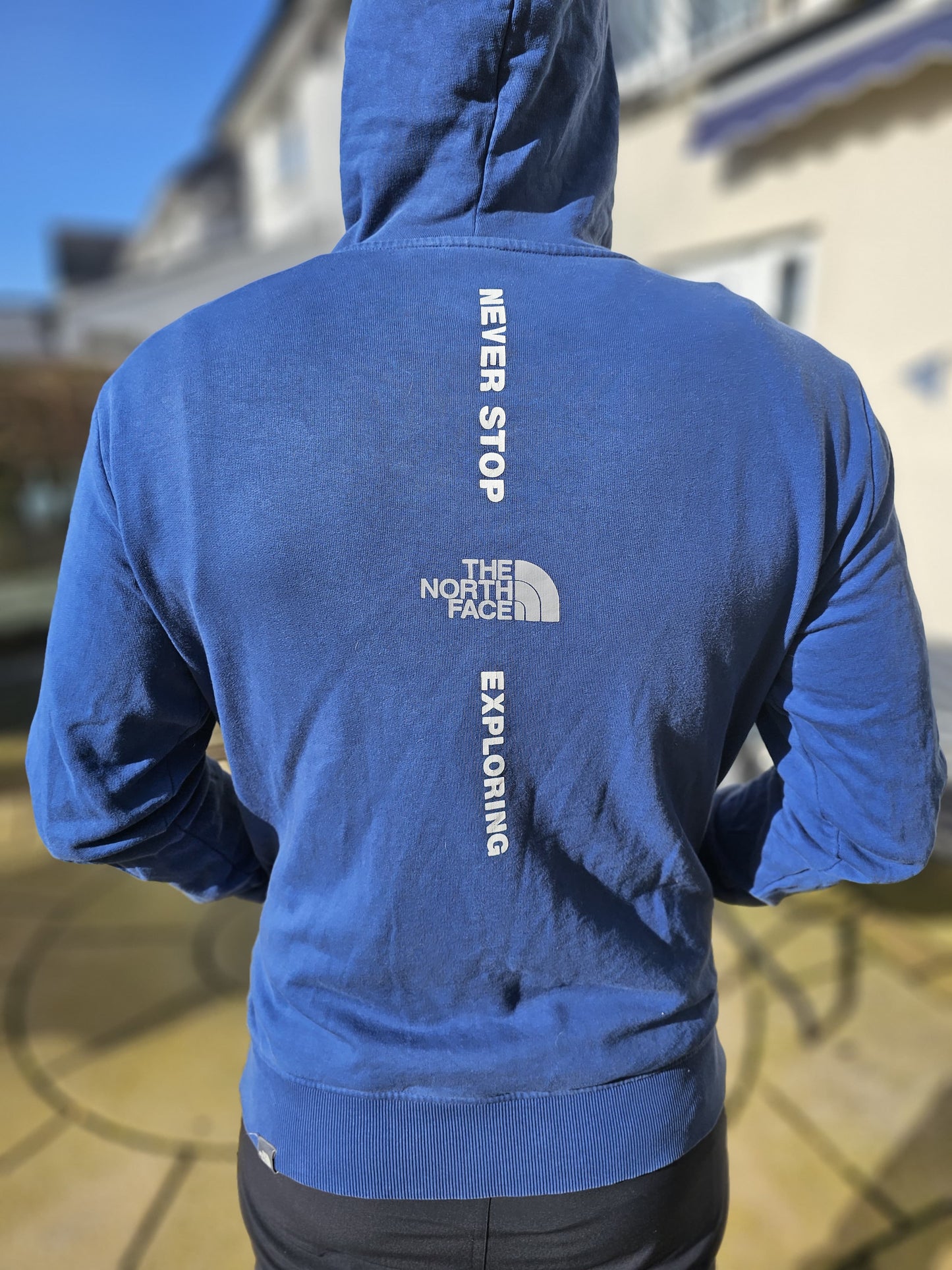 The North Face Smart Blue Mens Printed Hoodie Hoody - LG/Large