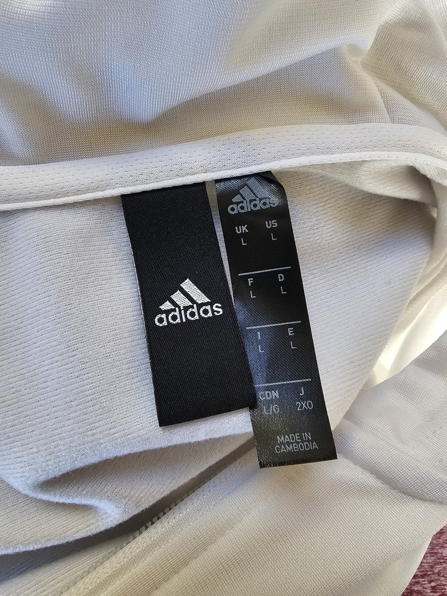 Adidas Full Tracksuit Top & Bottoms Black/White Activewear/Casual - L/Large