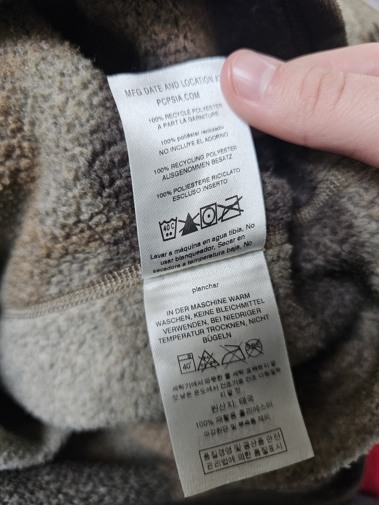 Patagonia Pullover Zip Up Camo Fleece Jumper M/Medium Unisex