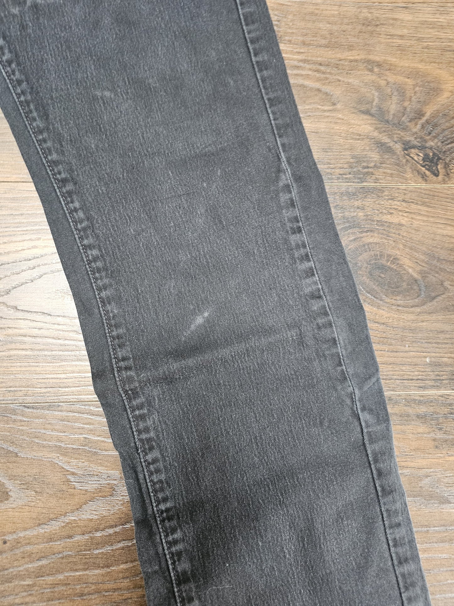 Levi's Mens Black Jeans 513 Slim Straight Fit W29/30L Denim