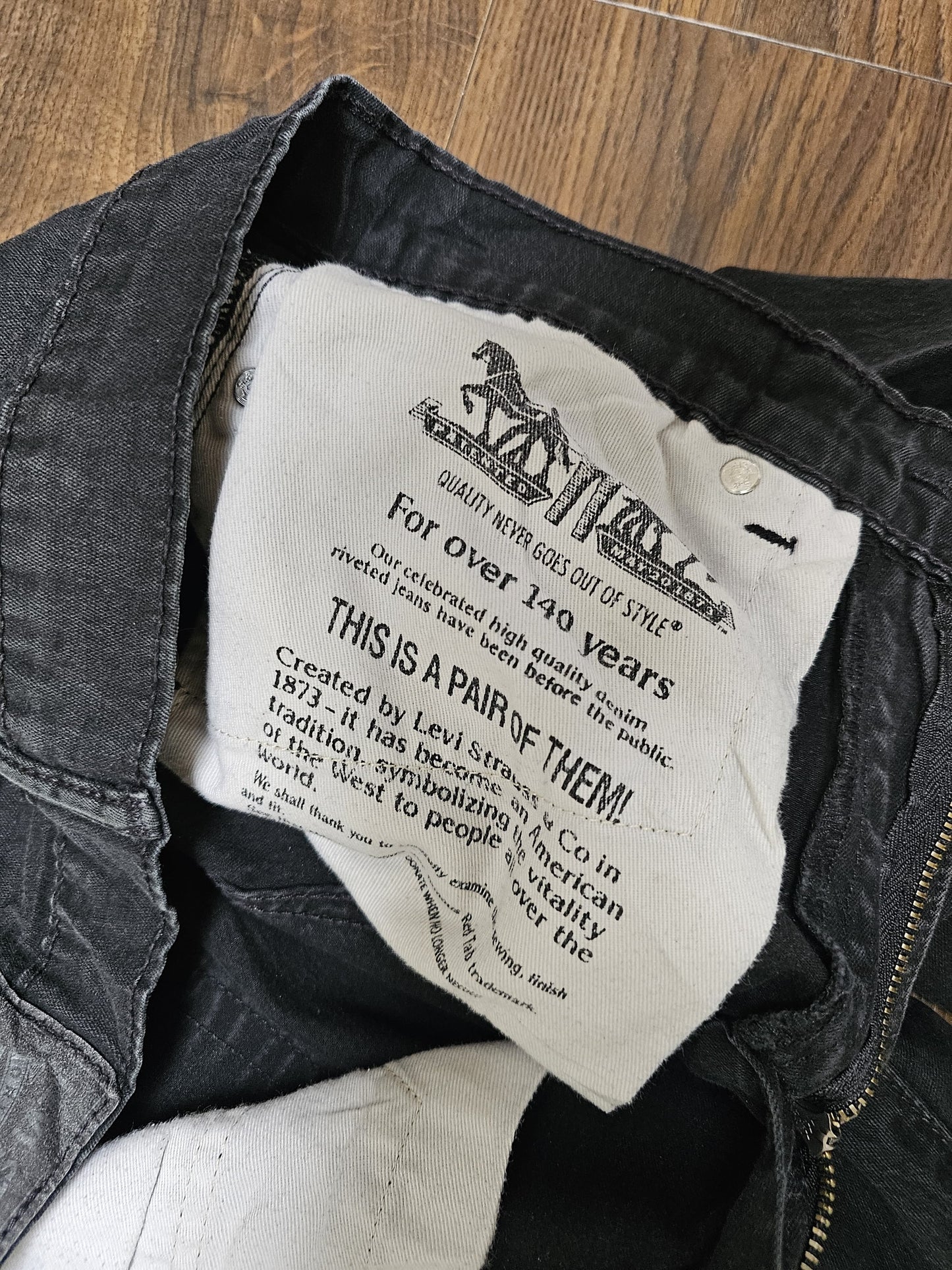 Levi's Mens Black Jeans 513 Slim Straight Fit W29/30L Denim