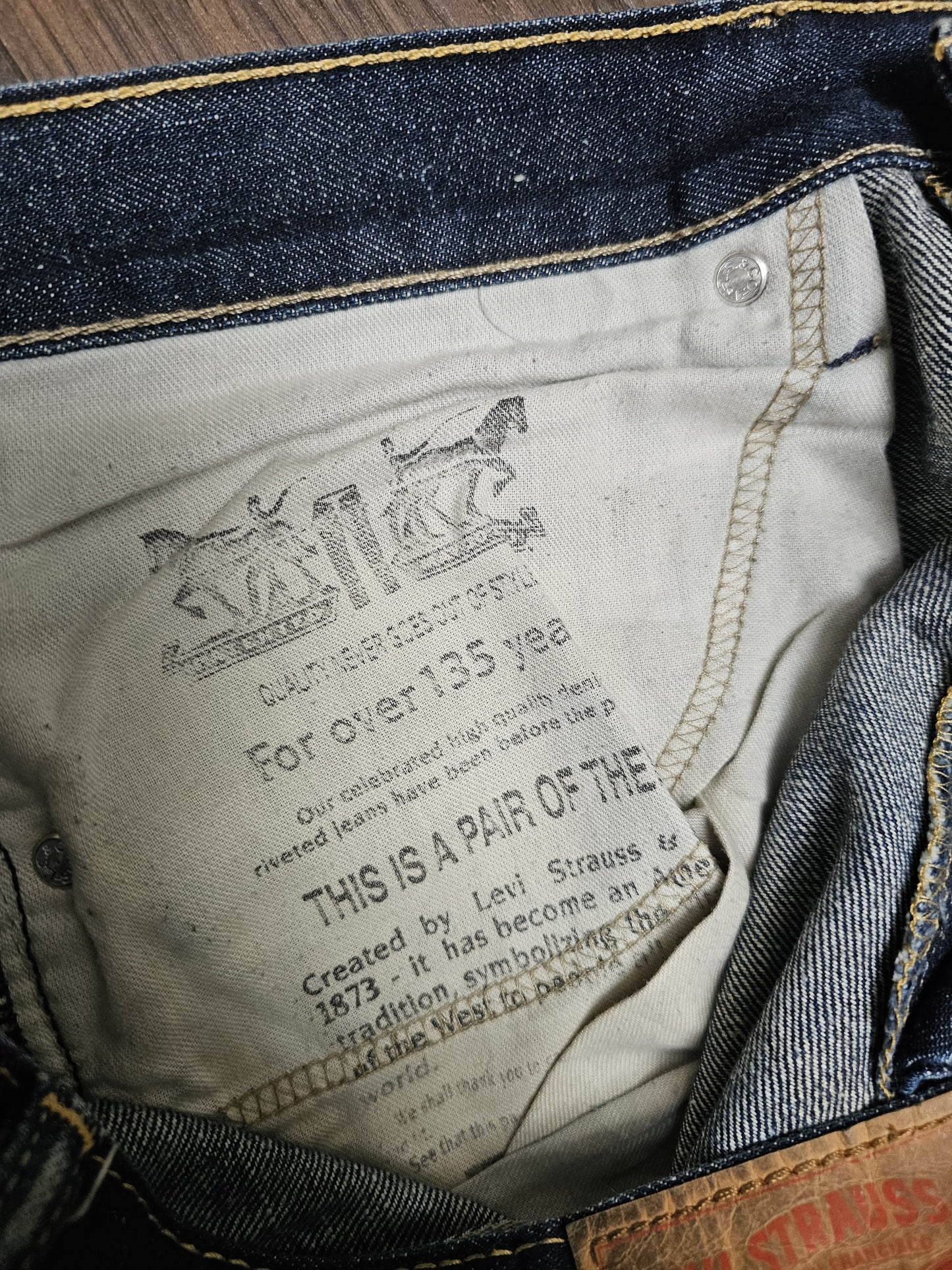 Levi's Mens Blue Jeans 513 Slim Straight Fit W35/32L Denim Trousers Bottoms