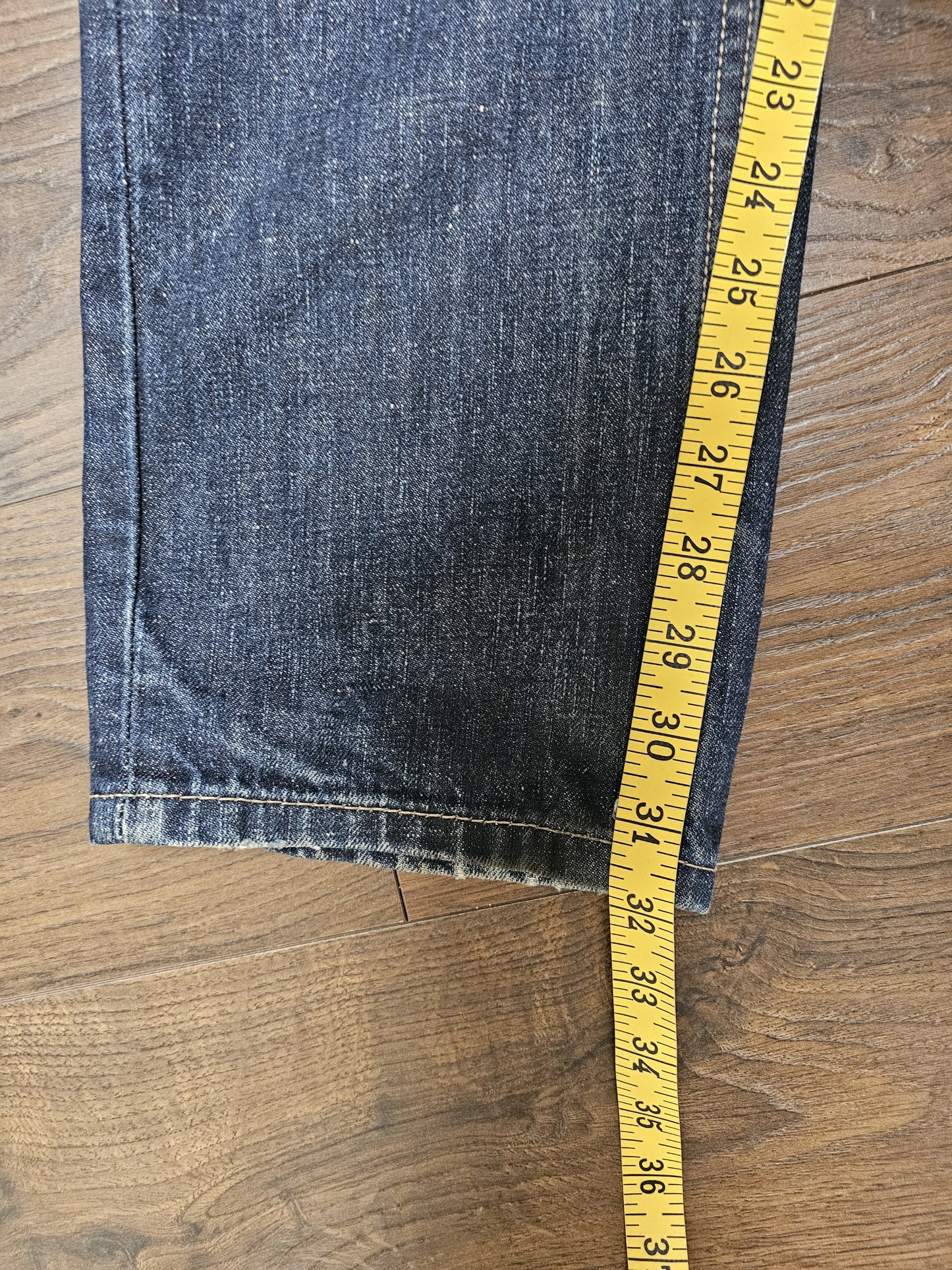 Levi's Mens Blue Jeans 513 Slim Straight Fit W35/32L Denim Trousers Bottoms