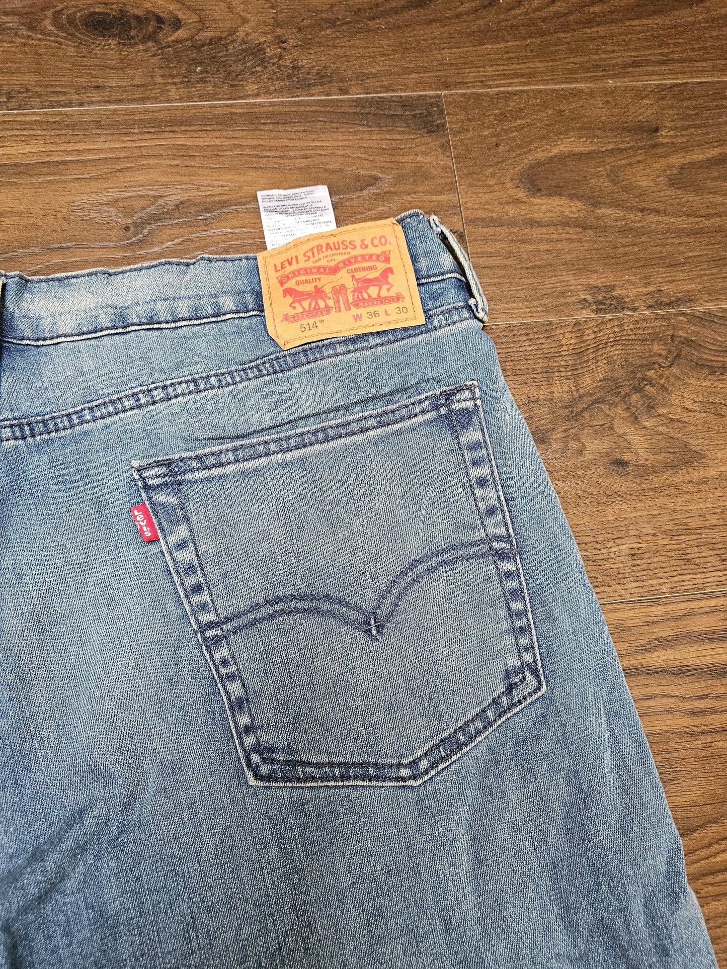 Levi's Mens Blue Jeans 514 Straight Fit W38/29L