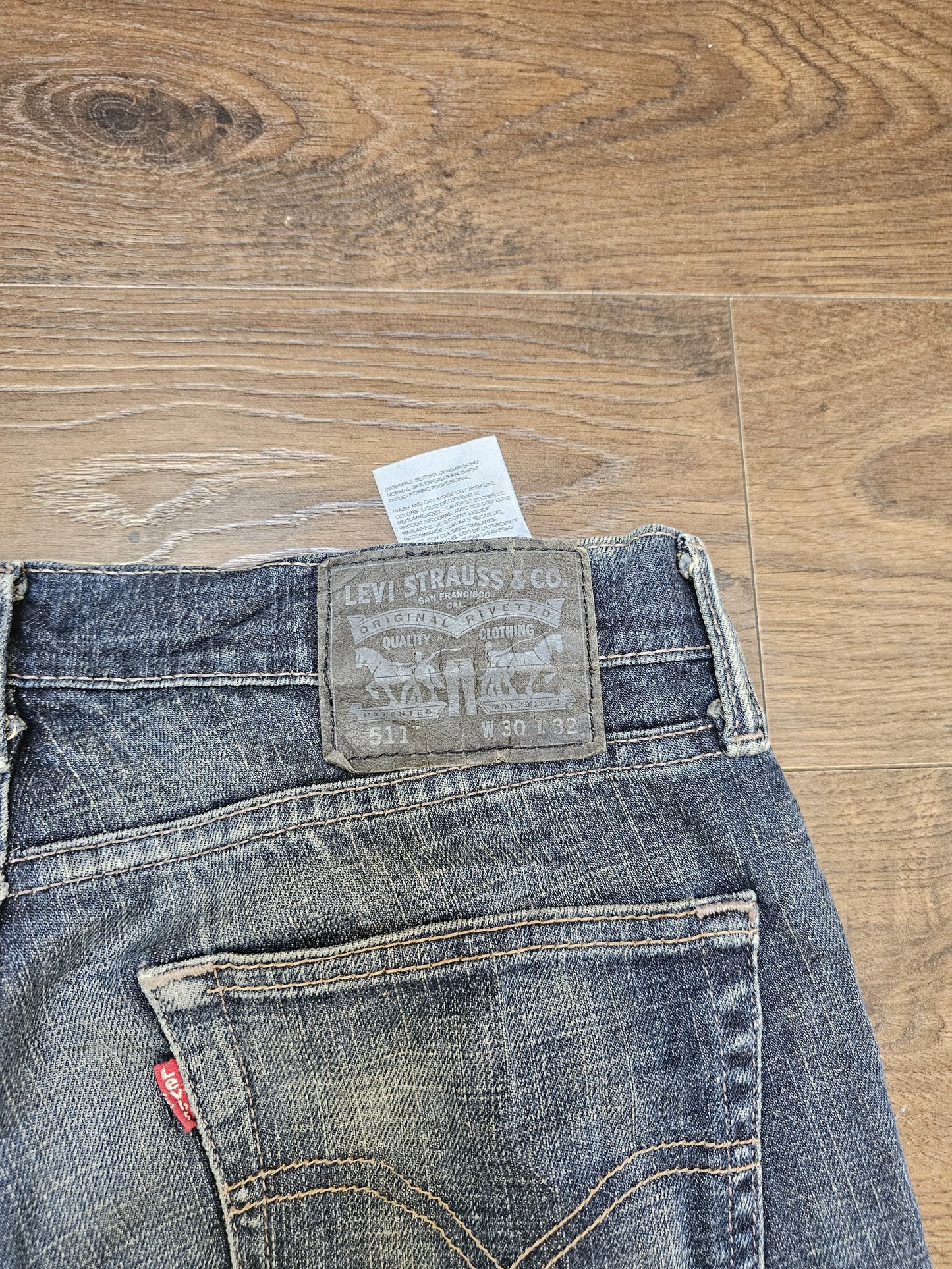 Levi's Mens Blue Jeans 511 Slim Fit W32/32L Denim